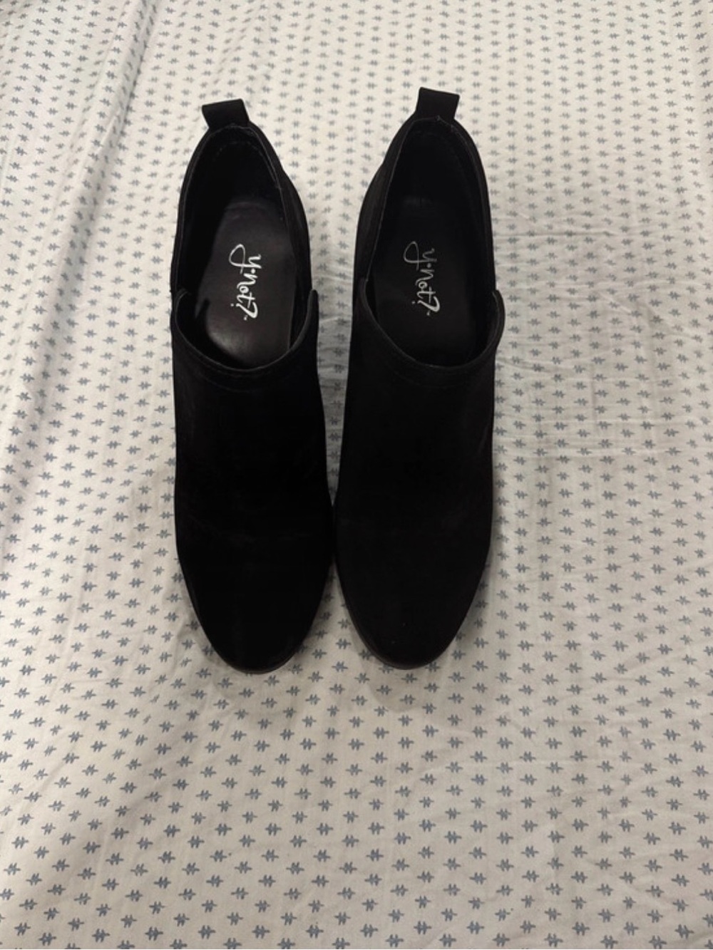 Women's Black Suede-Look Ankle Booties by